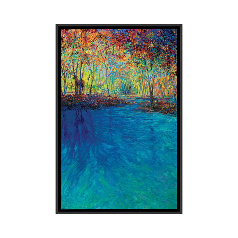 Keoladeo par Iris Scott - Estampe numérique sur toile tendue avec châssis, Toile avec cadre noir, Pas de tapis