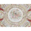 Hand-Knotted High-Quality Red and Ivory Round Area Rug