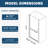 Bathroom Pivot Shower Door With Smooth System - Matte Black 1/4" Tempered Glass Leak-118139173