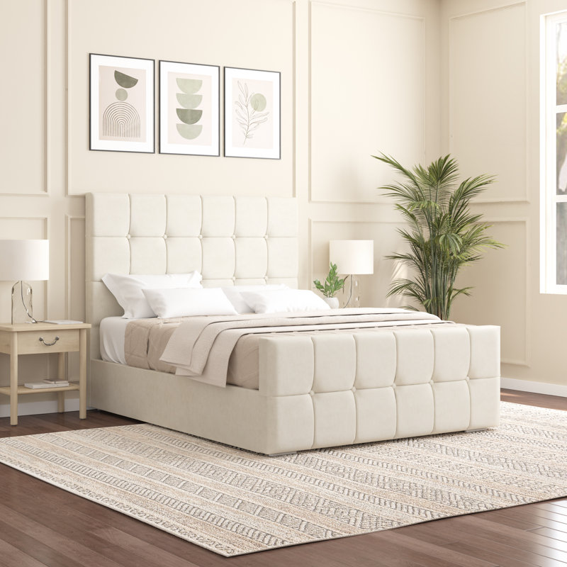 Oakpark Upholstered Bed Frame, Cream, Super King (6')