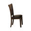 Chaises rustiques brunes, siège rembourré, pour chaises de salle à manger transitionnelles en bois de 2, finition, dossier, 21 po x 38,5 po