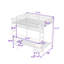 Lit double superposé double au-dessus d'un lit double avec bureau d'étude, tablettes, ports de charge intégrés-1560150213