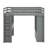 Full Loft Bed With Large Shelves, Desk And LED Light-1156394805