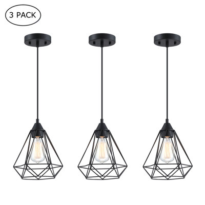 Luminaire suspendu cage 3 lumières Caldervale