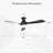 52-Inch Ceiling Fan With Light And Remote Control,With 3 ABS Fan Blades,Flush Mount Ceiling Fan With Reversible DC Motor,6 Wind Speed Adjustable,Dimmable Light