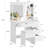 Lighted Vanity Desk with Mirror & Stool - 4-Drawer Makeup Table with Power Outlets (USB/Type-C) - Dimmable LED Dressing Table with Storage Shelves - Modern Bedroom Vanity Set, Easy Assembly-1297395555