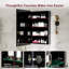 Miroir d'armoire à pharmacie noir, miroir de salle de bain 20 po x 30 po avec rangement et tablettes réglables, armoires à pharmacie murales pour salle de bain