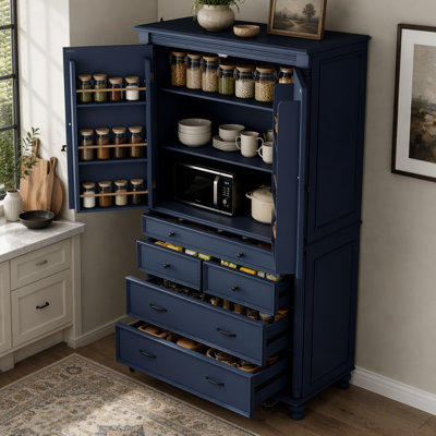 Freestanding Tall Storage Cabinet Cupboard