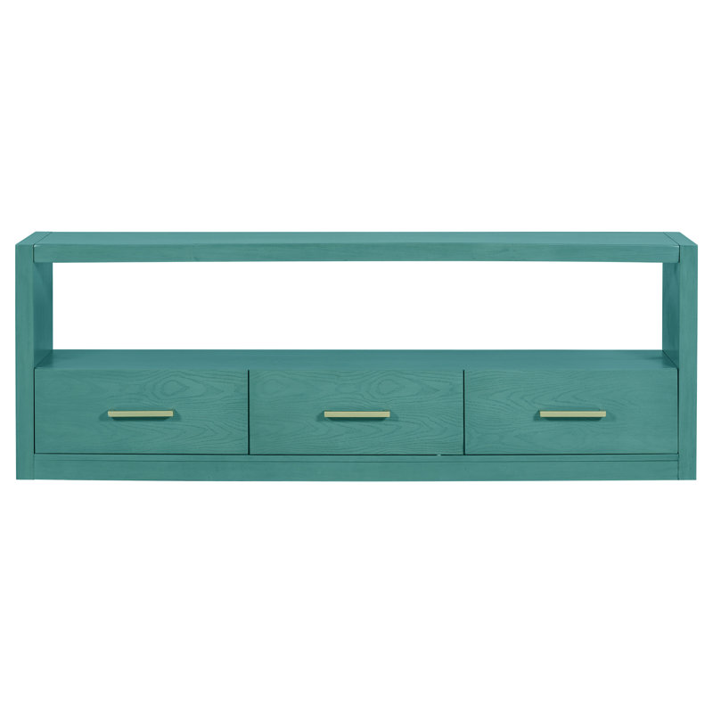 Zechariah Stylish Storage TV Stand, Blue