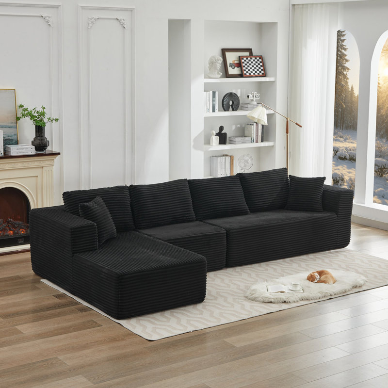 Canapé modulaire modulaire, Noir