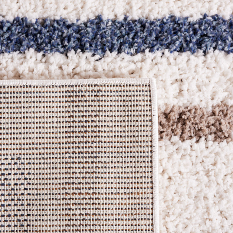 Eymy Shag Abstract Indoor/Outdoor Rug, Rectangle 5'3" x 7'6"