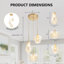Luminaire suspendu champagne 3 lumières 39 po
