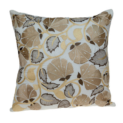 Parkland Collection Cassidy White Throw Pillow