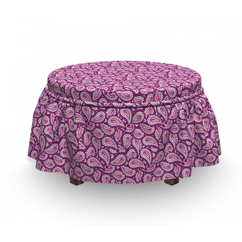 Housse pour repose-pieds moyen eastern motif cachemire