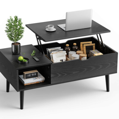 Lift Top Coffee Storage Wood Tables With Hidden Compartment Small Dining Desk For Living Room Office -  George Oliver, AA5DF162DB3B46288AB938E57F6C15A0