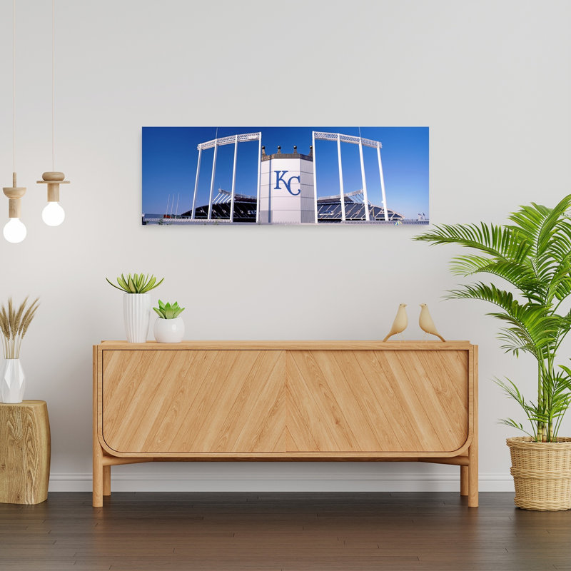 Baseball Stadium Kauffman Stadium Kansas City Missouri USA by Dan Merkel - Wrapped Canvas Panoramic Print