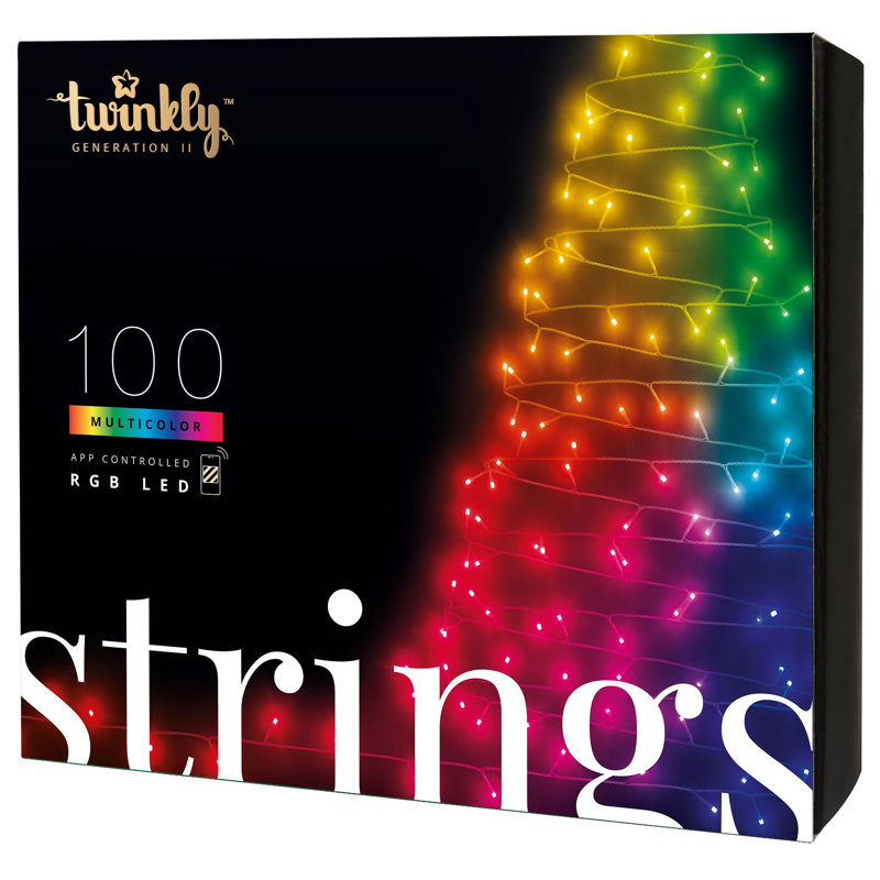 Twinkly Multicolor 26.2ft Smart LED String Lights with 100 Bulbs