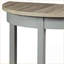 Chêne naturel Table basse grise en demi-lune avec rangement polyvalent Pieds en pin robustes-1905324506