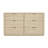 Evelyn 60" Modern 6-Drawer Double Dresser in Natural-49213155