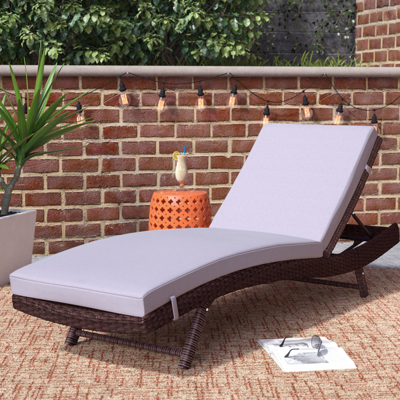 Chaise longue inclinable avec coussin Prudence, bronzer