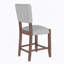 Ensemble de quatre tabourets de bar avec dossier Mid-Century modernes, revêtus de lin pour le confort, pieds en bois massif pour la durabilité, idéal pour les îlots de cuisine et les salles à manger.-1338027043-1338027045
