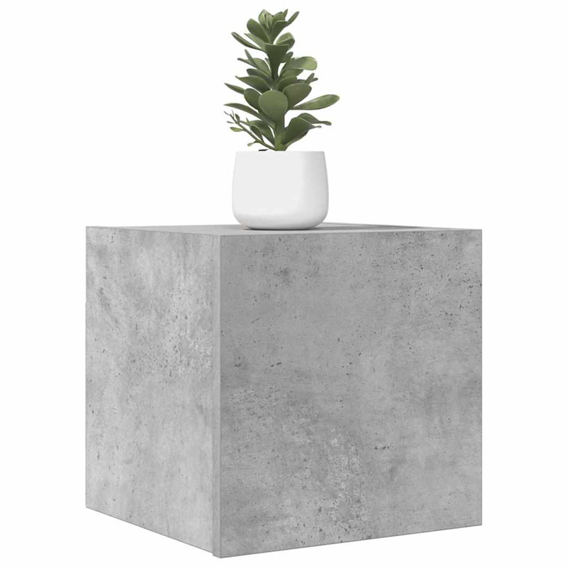 30cm H Media Cabinet, Concrete Grey