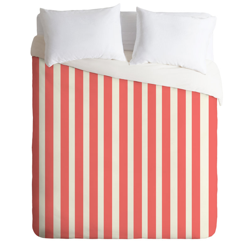 Allyson Johnson Polyester Striped Duvet Cover, Queen Duvet Cover + 2 Standard Shams