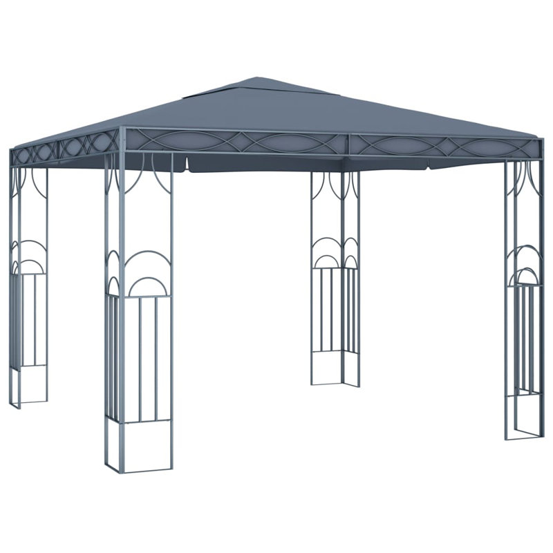 Chatsworth Gazebo With LED String Lights 300X300 Cm_16, Anthracite