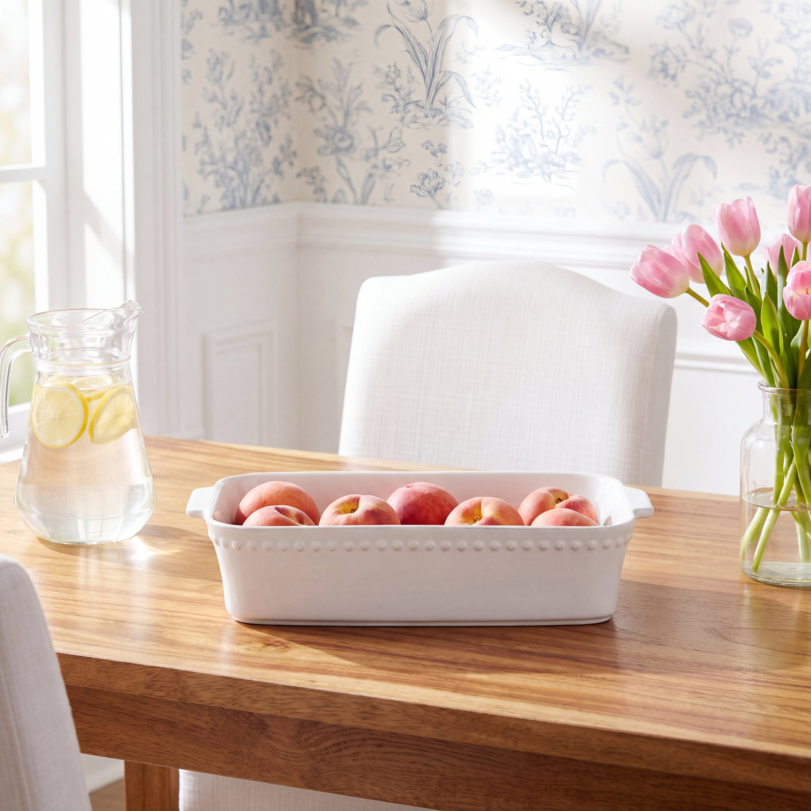 Pearl Rectangle Stoneware Baker