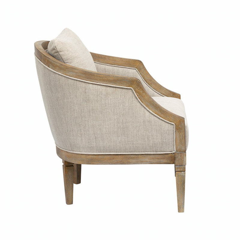 Classic Solid Wood Accent Chair with Durable Polyester Upholstery and Elegant Design for Comfortable Seating