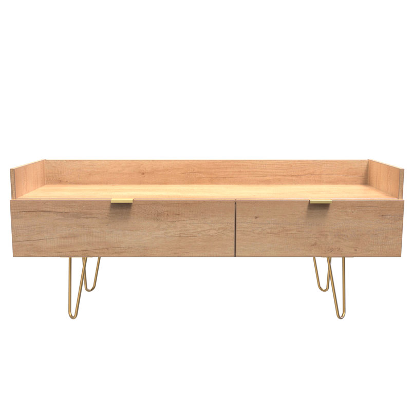Taeyah 2 Drawer TV Unit, Oak Wood