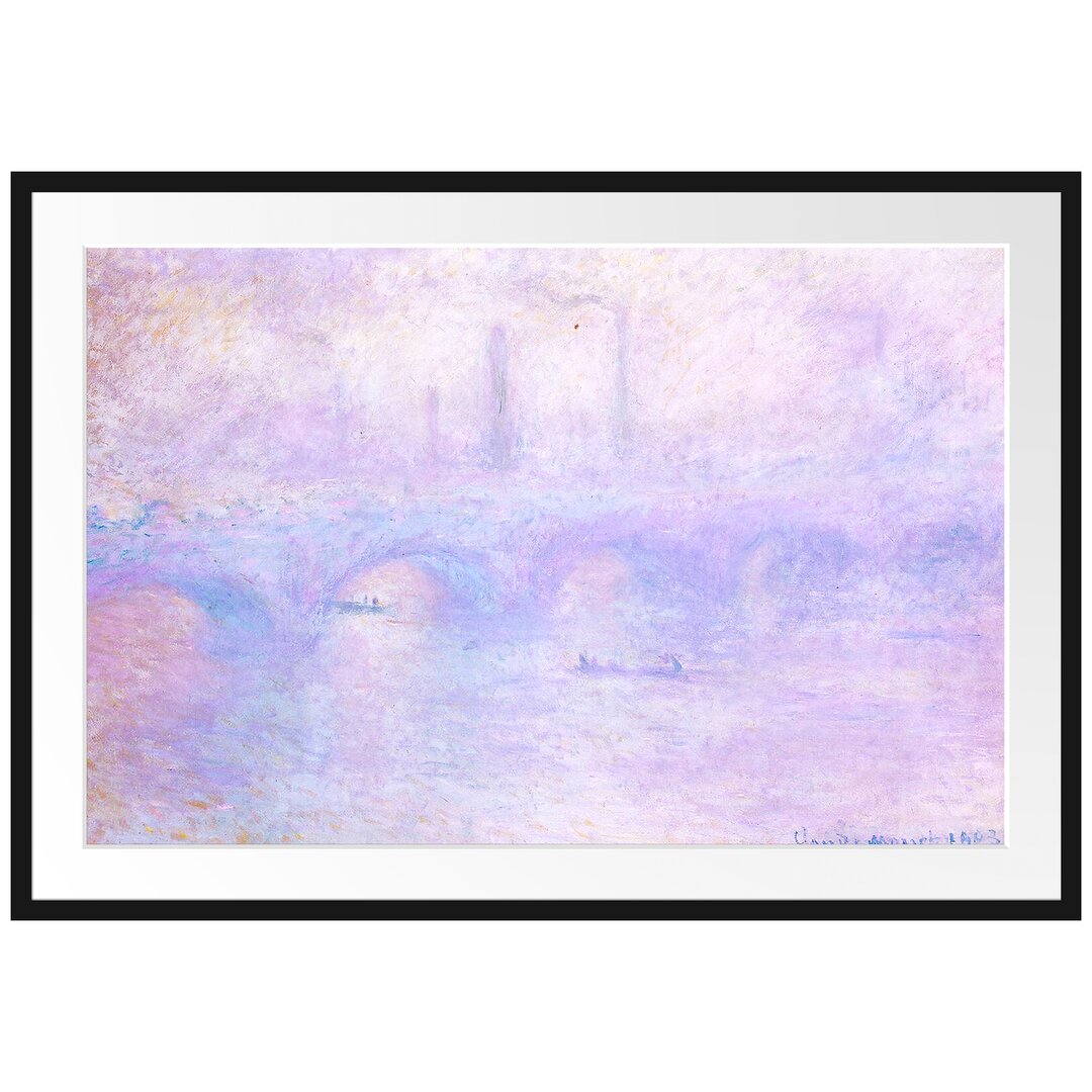 Gerahmter Kunstdruck Waterloo Bridge London von Claude Monet