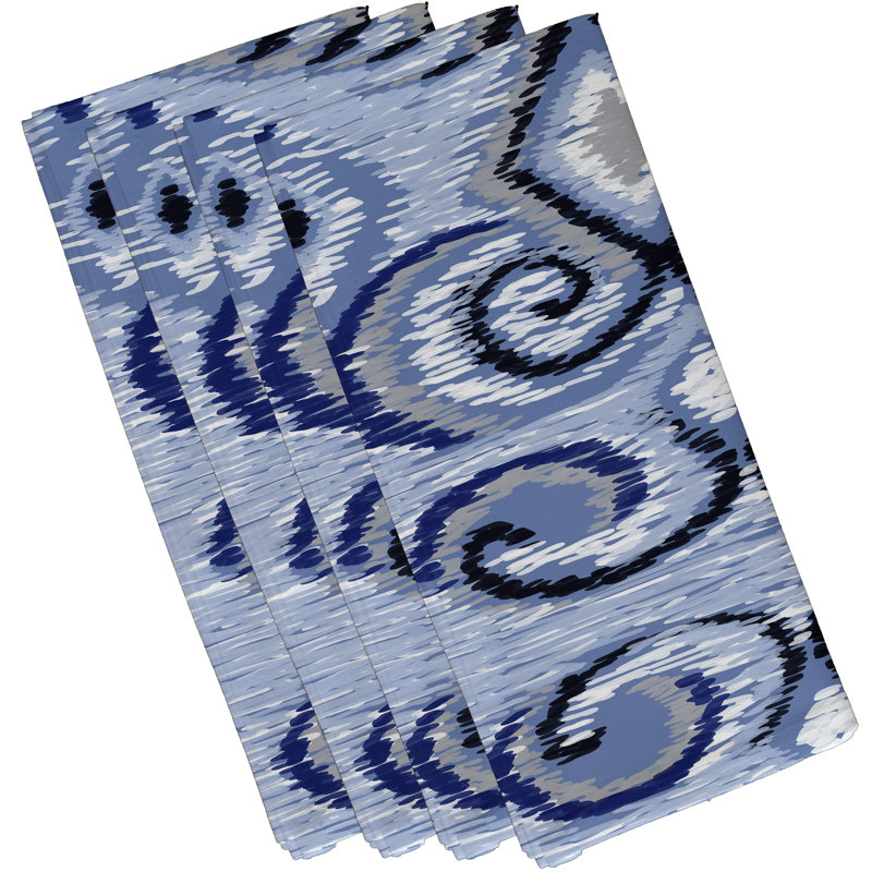 Ensemble de serviettes 4 pièces Joachim, L 18 po x L 18 po, bleu
