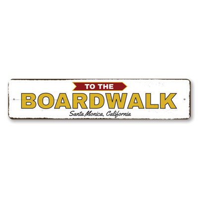 To The Boardwalk Custom Aluminum Sign