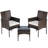 3 Piece All-Weather PE Rattan Outdoor Conversation Set with Glass Table & Cushions-85036929