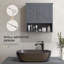 Armoire murale de salle de bain Farmhouse avec tablette ouverte et tablette réglable, rangement rustique pour la vie organisée