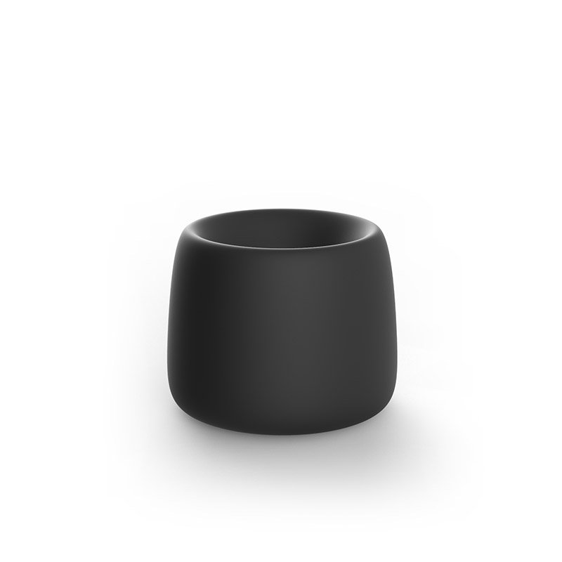 Organic Pot Planter, Black, 23.25" H x 28.75" W x 28.75" D