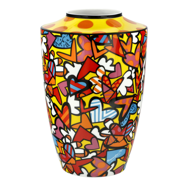 Multicolour 24Cm Porcelain Table Vase