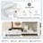 Console Table/Sofa Table with Storage Drawers and Bottom Shelf for Entryway Hallway-393703722