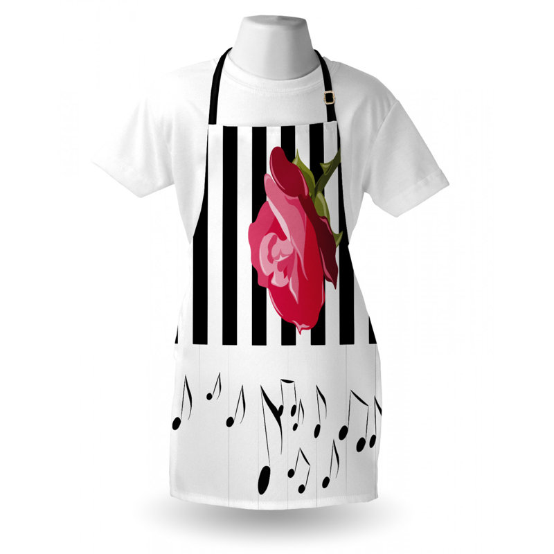Tablier rose au piano