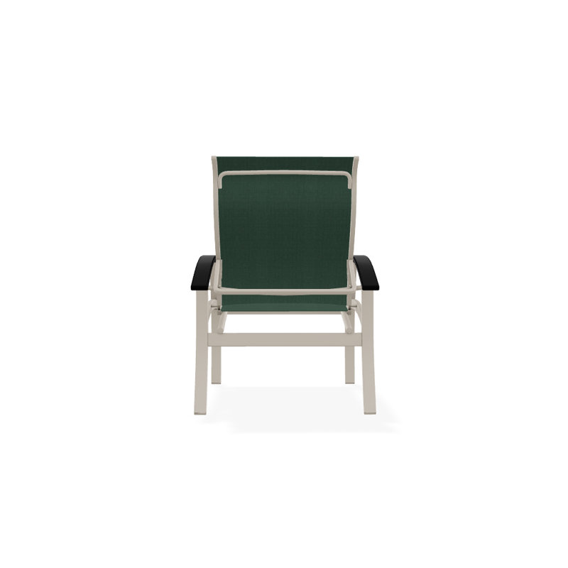 Chaise de patio Askar, Vert forêt 22D Sunbrella® vert, Noir, Désert texturé