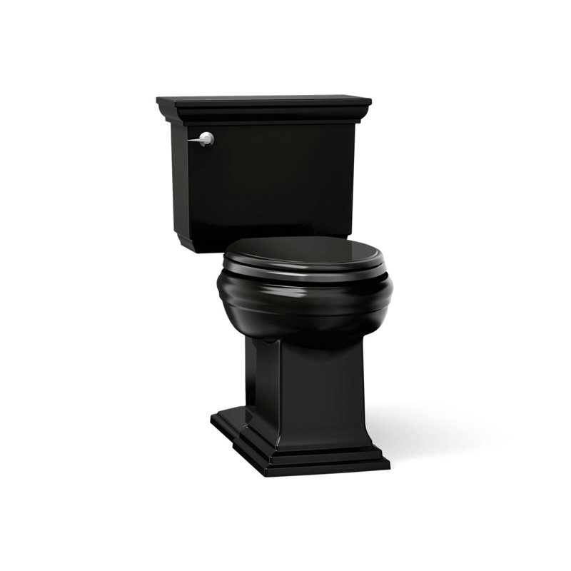 Memoirs 1.28 GPF Water Efficient Elongated Two-Piece toilet (Seat Not Included), Black