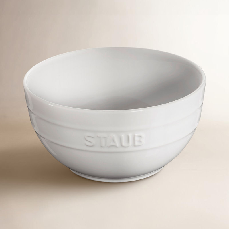 Staub Ceramic 6.73-inch Large Mixing Bowl, 4.5-inch, White