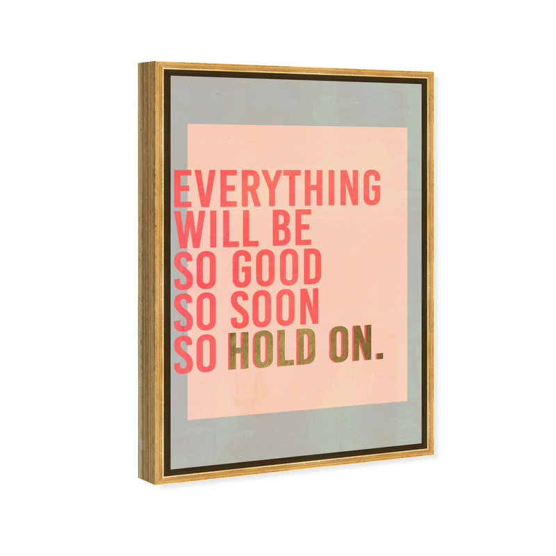 Typographie et citations - Art textuel sur toile, Encadrement doré, H 54 po x l 36 po