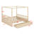 King-Sized Wooden Four-Poster Bed Equipped With Storage Drawers-2034982042-2034982047