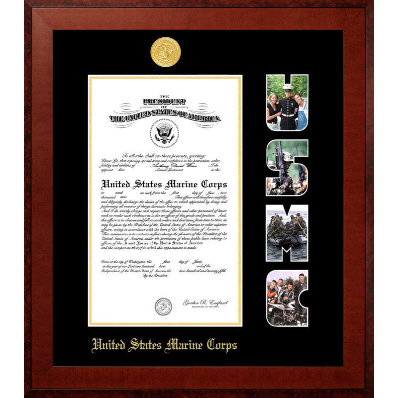 Marine Certificate Honor Picture Frame, 10" x 14"