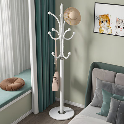 Portemanteau autoportant pour la chambre à coucher, cintre robuste avec plusieurs crochets pour vestes, sacs et accessoires, solution d'organisation de maison peu encombrante