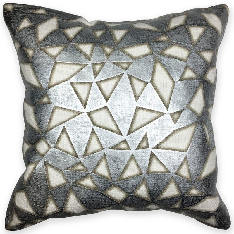 Coussin décoratif géométrique plumes Eustace