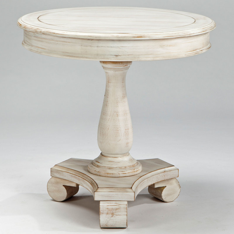 Jana Solid Wood Pedestal End Table