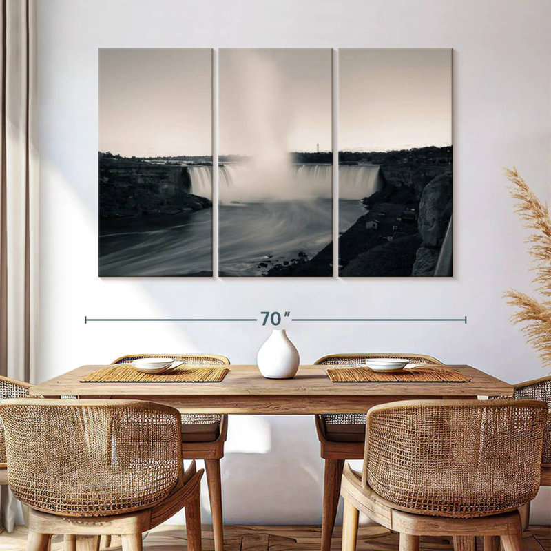 Alvord Monochrome Niagara Falls, 42" H x 65" W